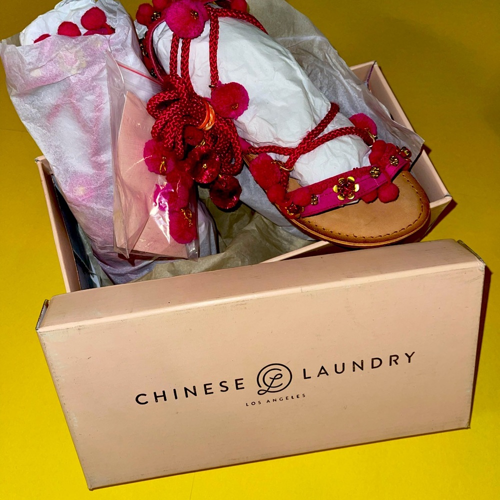 Chinese Laundrey Pom Pom Gladiator Sandal